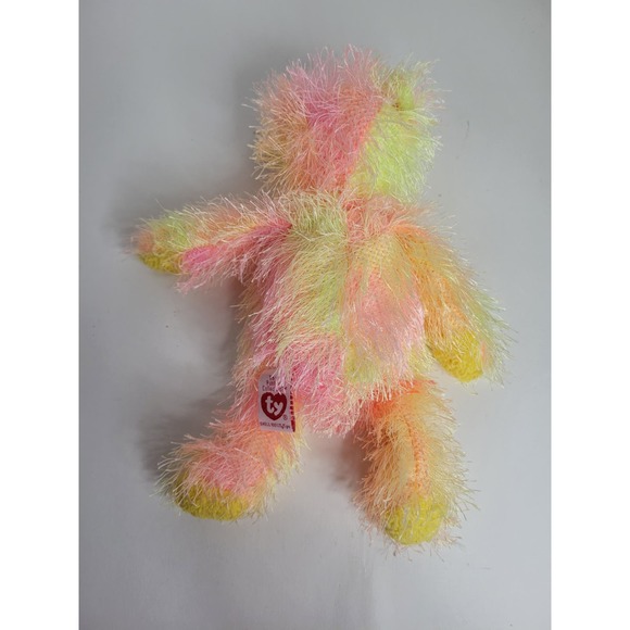NWT 2002 TY Punkies Collection Sherbet Colored- Rainbow Bear Pink Yellow Orange - Picture 7 of 9